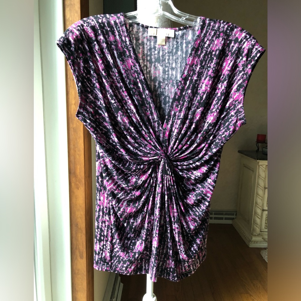 Michael Kors Pink and Black Women's Sleeveless Top